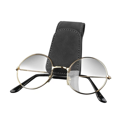 Logo Suede Magnetic Clip-On — Car Glasses Clip/Bill Clip