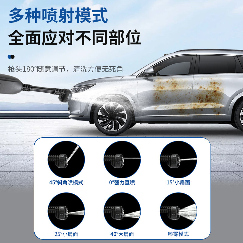 无线高压洗车水枪家用大功率套装便携洗车神器工具锂电洗车机|undefined