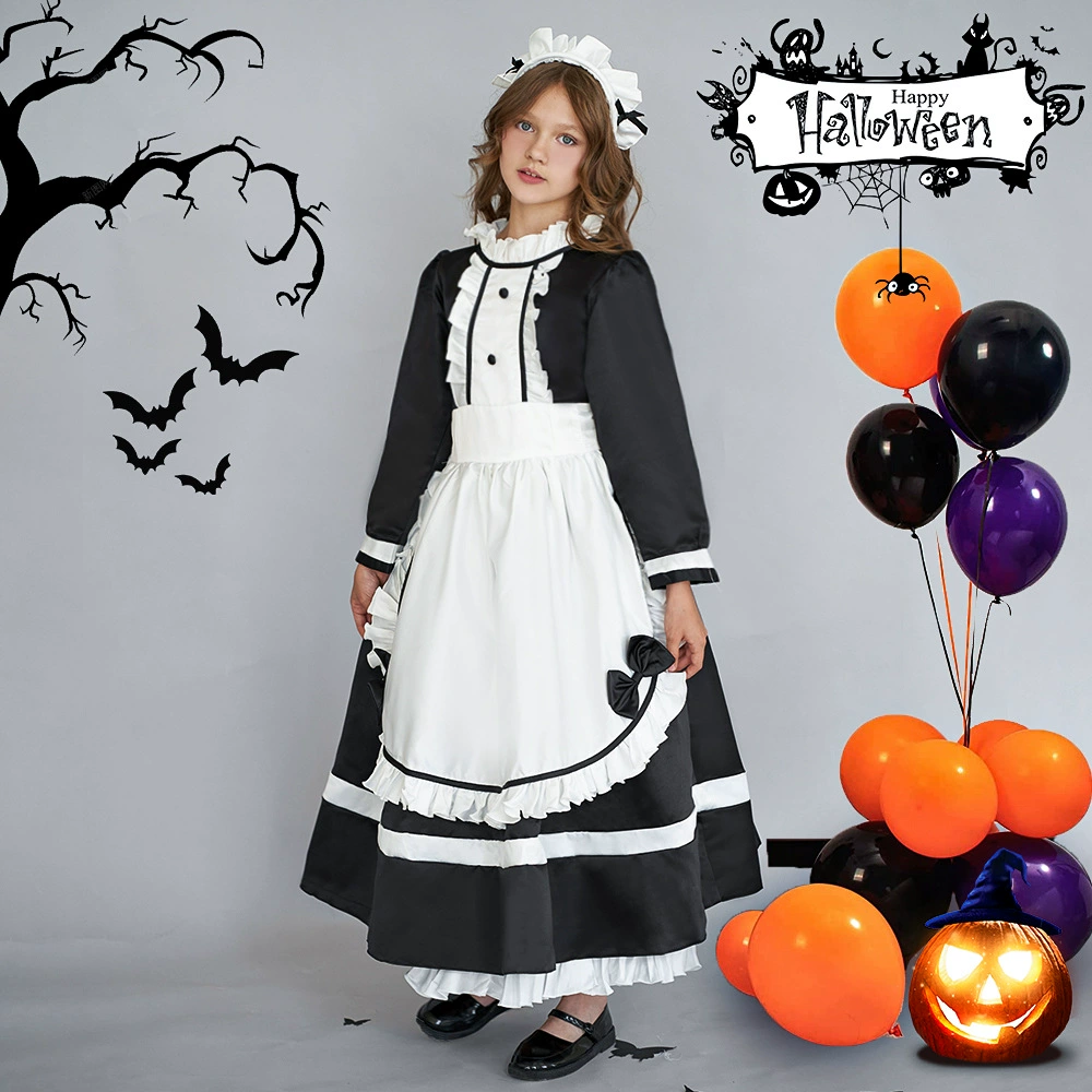 Милая длинная юбка, форма, костюм, Хэллоуин, стиль Lolita, косплей