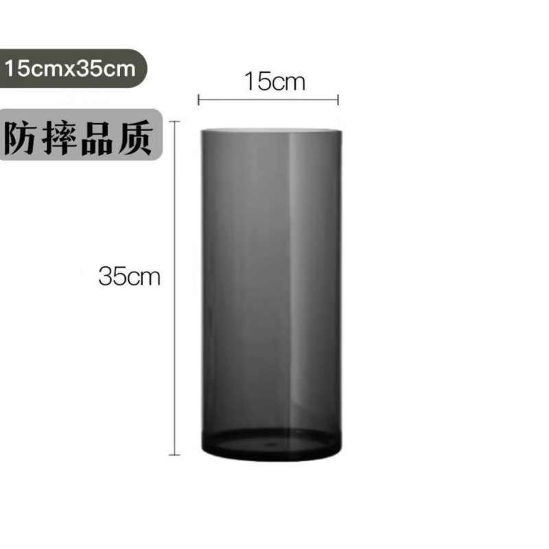 Ventas directas transfronterizas de acrílico anti-caída de alta transparencia imitación de vidrio acuoso de cultivo de floración de floración de floración despierta tubo de floración recto