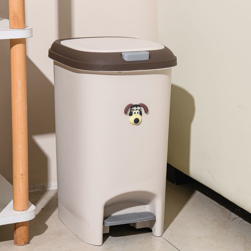 Thickened Trash Can with Lid for Home Use, Thickened for Bathroom, Kitchen, Bedroom, Living Room, with Foot Pedal, Large Capacity