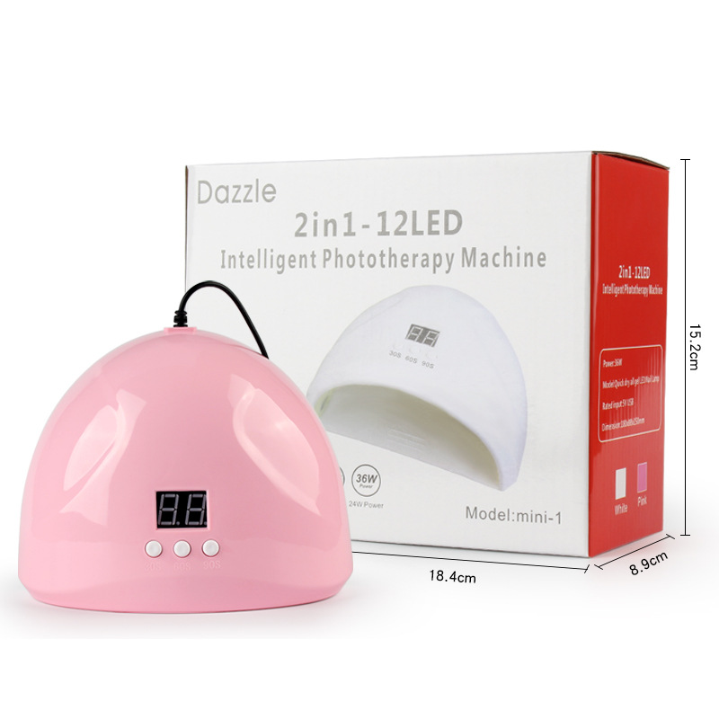 Luz de manicura Luz de manicura USB pequeña de secado rápido Máquina de fototerapia Mini esmalte de uñas Lámpara para hornear Lámpara de fototerapia uv