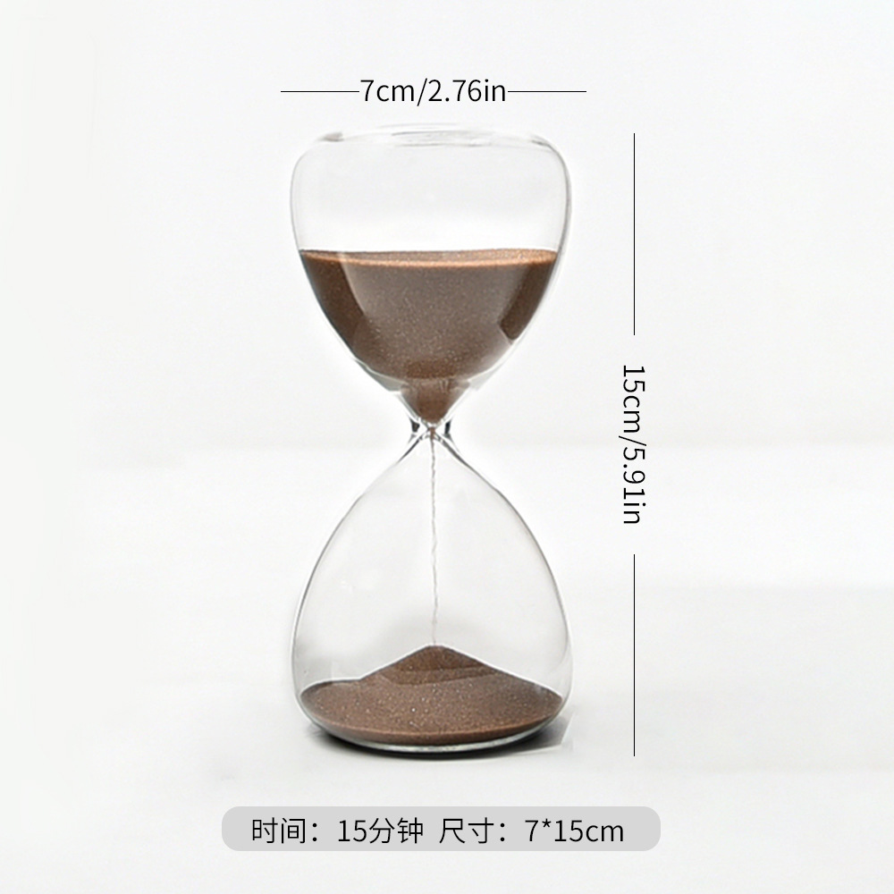 Reloj de arena de vidrio de viento nórdico temporizador reloj de arena redondo regalos creativos para el hogar reloj de arena decoración de viento moderno