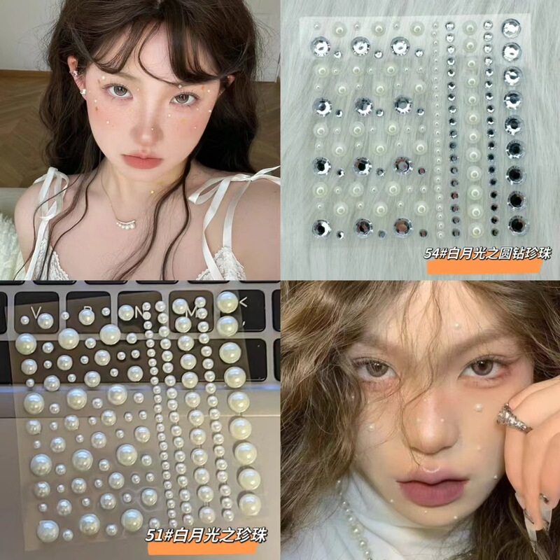 Sticker Beautiful Practical Goddess Acrylic Gem Diamond Sticker Single Diamond Combination Party Decoration Face Sticker