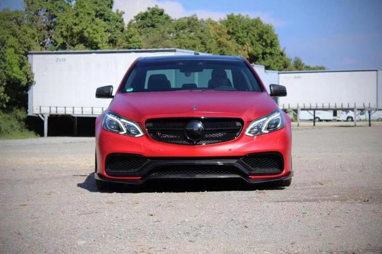 Suitable for Mercedes-Benz E-Class W212 Modification to E63 Front and Rear Bumpers, Carbon Fiber Front Lip, Side Skirts, Rear Lip, Rear Wing, and Hood