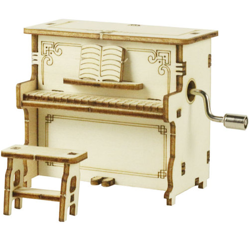 Teacher's Day assembled gift children's diy piano music box music box wooden creative handmade gift for teachers