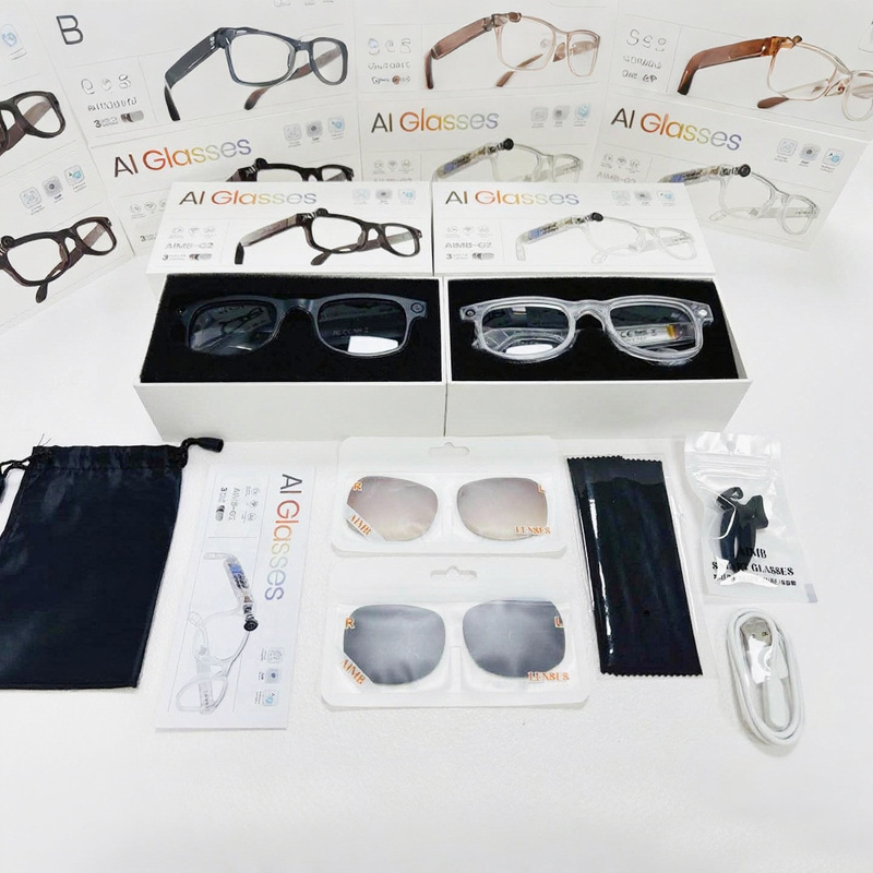 Aimb-G2 Smart Glasses 8 Million Pixels Photo and Video Recording 1200P Audio and Video Recording Ai Translation + Cross-Border Hot Sales