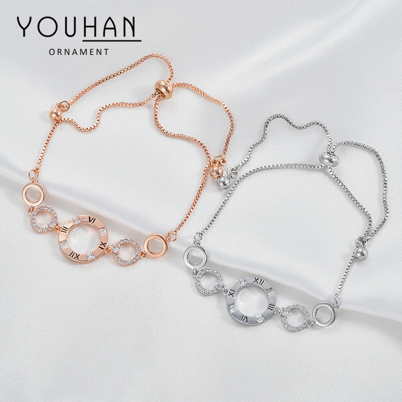 2022 Early Spring New Style Temperament Bracelet Female Niche Design Sense Adjustable Pull Bracelet Roman Numerals Bracelet 2022 Early Spring New Style Temperament Bracelet Female Niche Design Sense Adjustable Pull Bracelet Roman Numerals Bracelet