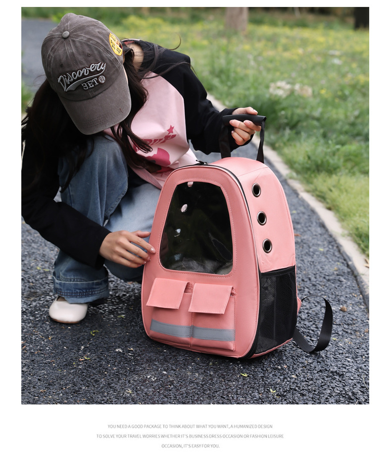 Wholesale Safety reflective strip pet cat school bag backpack for cats and dogs 103-45087