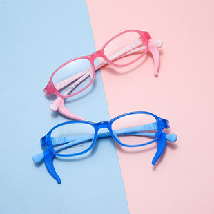 New Children's Comfortable Glasses Anti-drop Flat Glasses TR90 Silicone Student Glasses Frame Flat Glasses