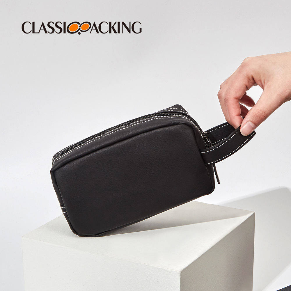 2023 nuevo material de LA PU bolsa de lavado a prueba de agua de gran capacidad simple bolsa de cosméticos portátil de viaje de negocios bolsa de almacenamiento