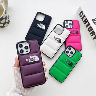 Cotton-Filled Leather down Jacket iPhone 17 Promax Phone Case 14 Anti-Drop Protection 11 Cross-Border Trade 13Pm Couple