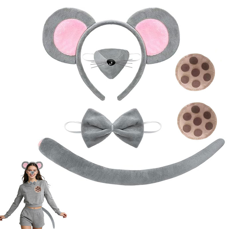 Ratón transfronterizo elefante orejas cabello hebilla de cabeza Halloween Cosplay disfraz de animales en stock Amazon image 37