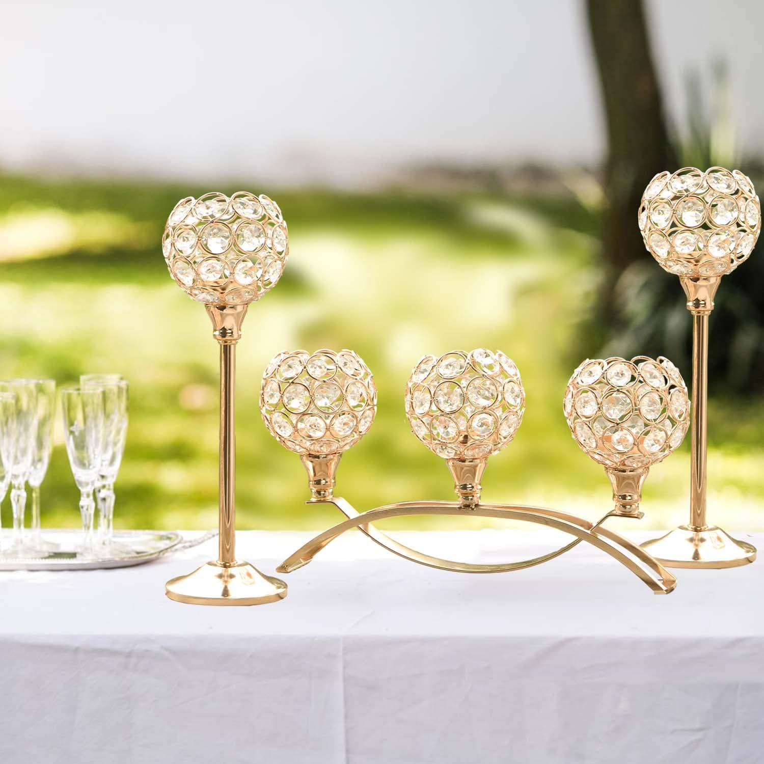 Amazon cristal candelabro decoración para el hogar candelabro elegante decoración de mesa para el hogar decoración de boda