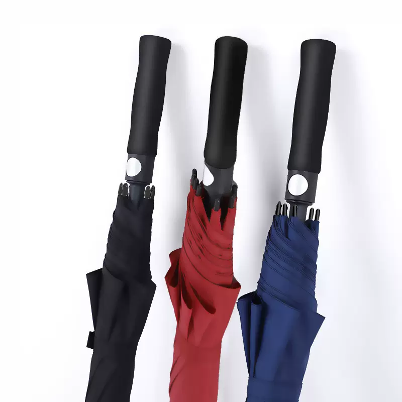 全纤维长柄全自动高尔夫伞直杆雨伞批发印刷广告伞logo紫外线防晒