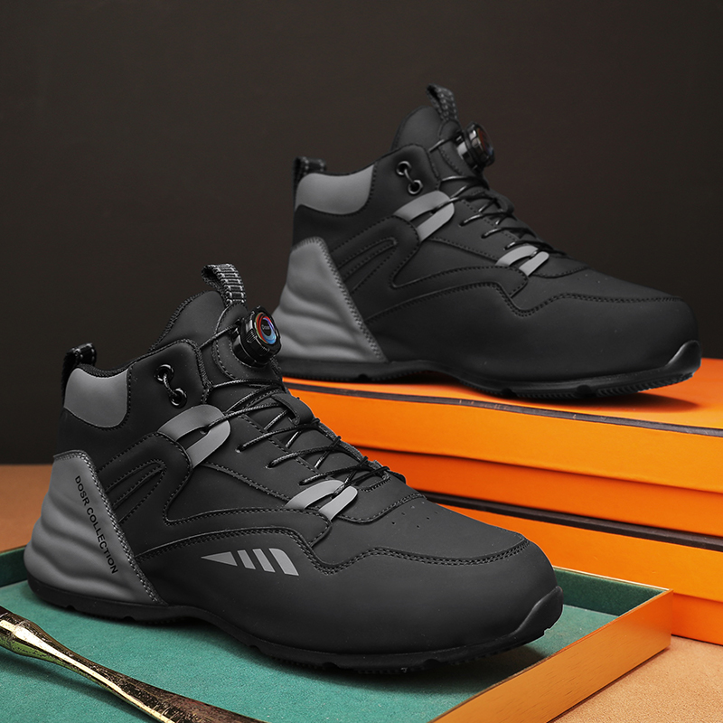 Zapatos de hombre de alto nivel, zapatos deportivos de invierno y otoño, botones giratorios de baloncesto, zapatos casuales para hombres.