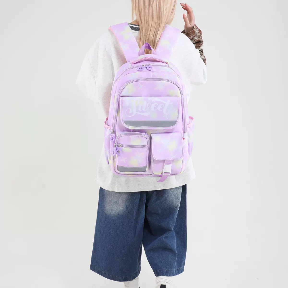 儿童书包小学生3-6年级高颜值双肩包简约可爱耐磨护脊减负背包