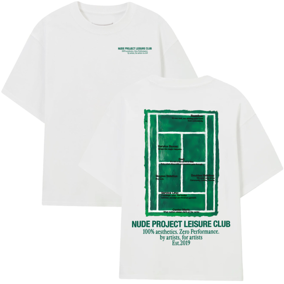 Nude Project Leisure Club Tennis Court T-shirt White