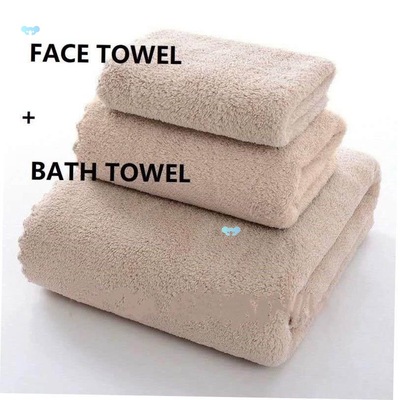 promotion 浴巾 face towel + bath towel set shower towel 毛巾