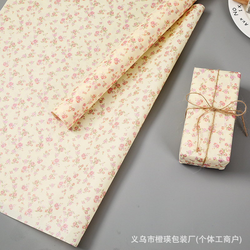 新しいレトロな砕花シドニー紙は22g綿紙プリントの薄い紙プレゼント包装紙ins梱包材を厚くした|undefined