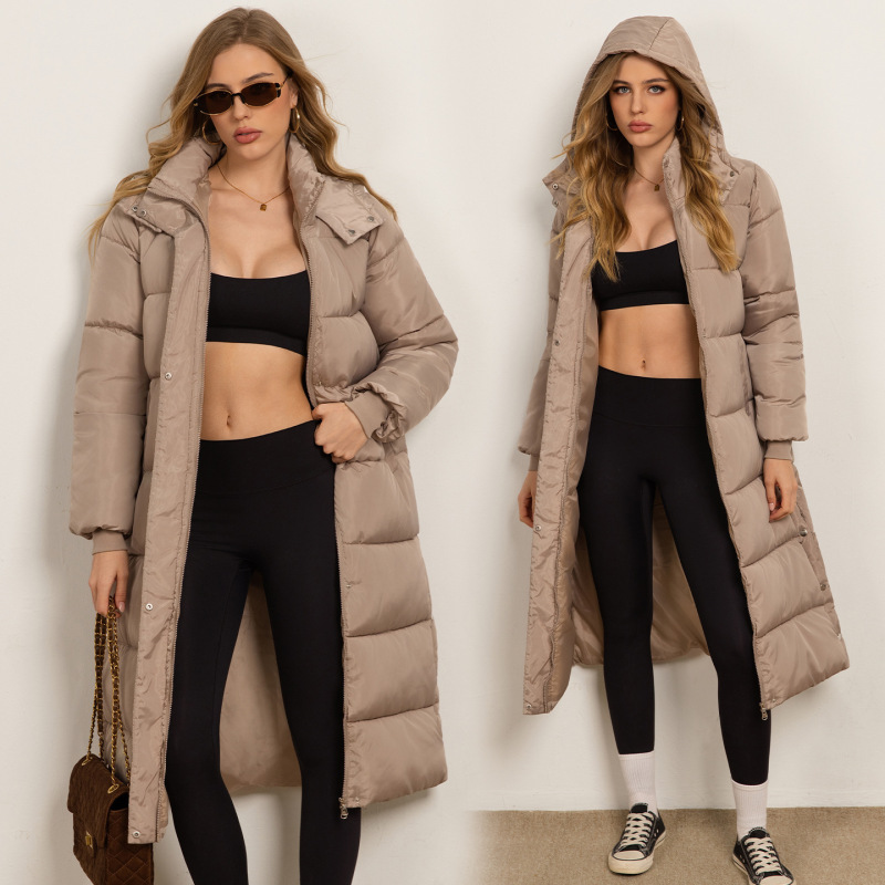 Women's Long Over-The-Knee Cotton Coat, 2026 Winter New Korean Style, Loose Thick Cotton Jacket, Cross-Border Trade Women's Long Over-The-Knee Cotton Coat, 2026 Winter New Korean Style, Loose Thick Cotton Jacket, Cross-Border Trade