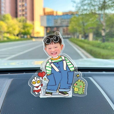 Car ornaments head ornaments solar photo - vehicle-mounted-solar-battery-dual-use-model-single-person-shaking-head-f59-model