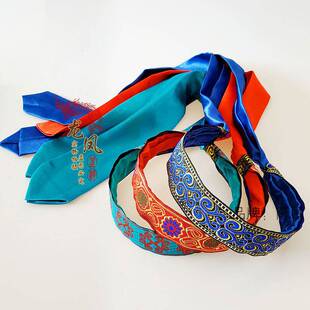 Mongolian elements ethnic style hair band hairpin ethnic minority long ribbon headwear female Mongolian fashion handmade hair accessories