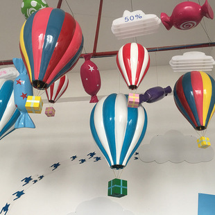 Commercial Display Window Props Fiberglass Hot Air Balloon