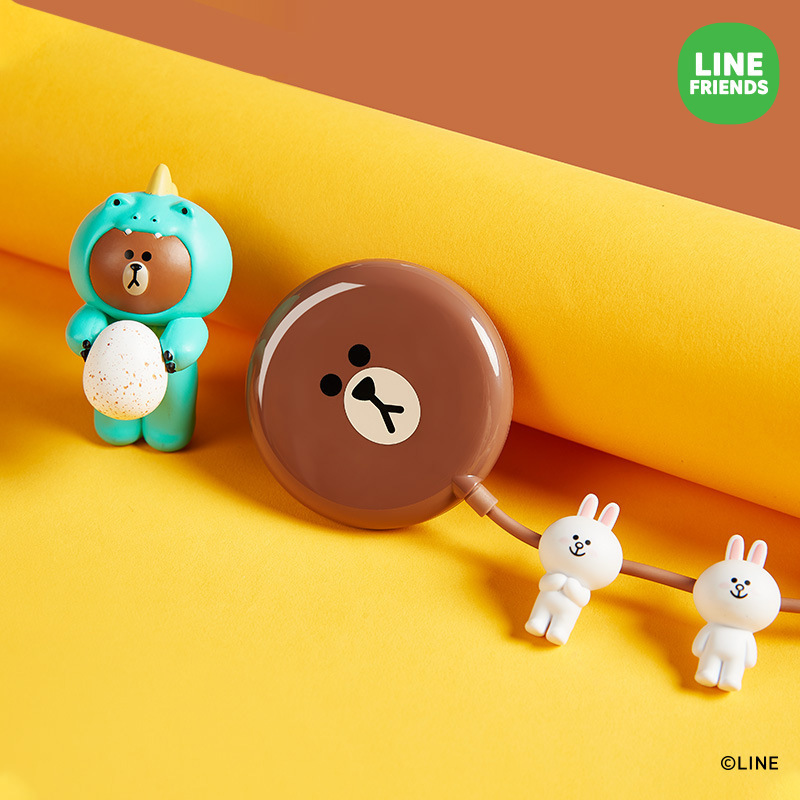 Linefriends desktop wireless charger suitable for Apple Android suction cup style 15W fast charging cute Brown Bear_voghion.com