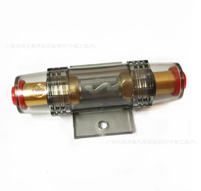 Fuse Box Pa66 Fireproof Flame-Retardant Small Fork-Type Automotive Fuse Holder Aircraft Fuse Holder Brown Color with Additional Fuse Included