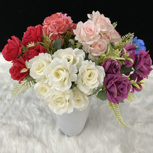 7.frame rose simulation rose fake flowers wholesale interior dried flower flower arrangement ornaments flower art wedding simulation flower