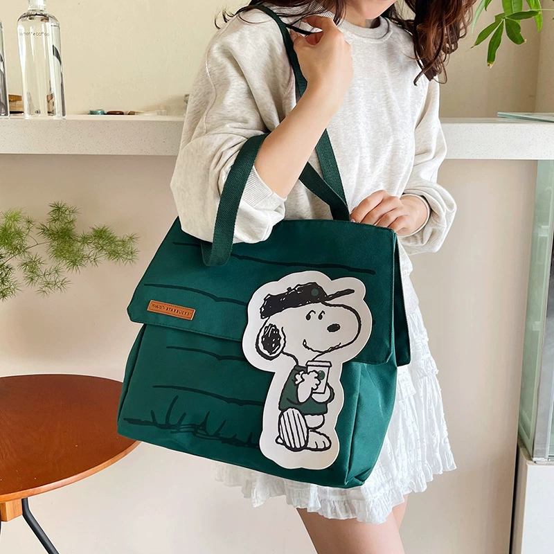 Snoopy, nuby, универсальная вместительная сумка через плечо, мультяшная сумка на одно плечо