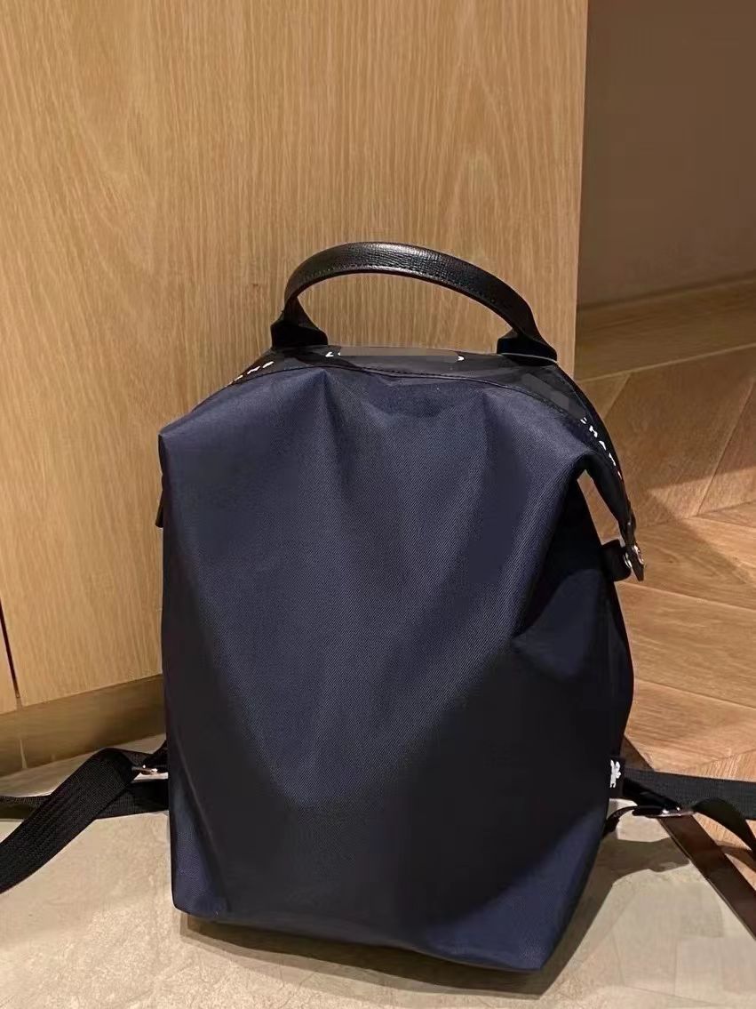 Navy blue [genuine leather top]