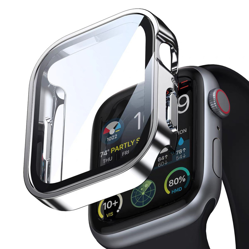 Suitable for Iwatch11/10 Apple S9 Watch Matte Case Iwatch9 Electroplated Waterproof Protective Case and Film Integrated