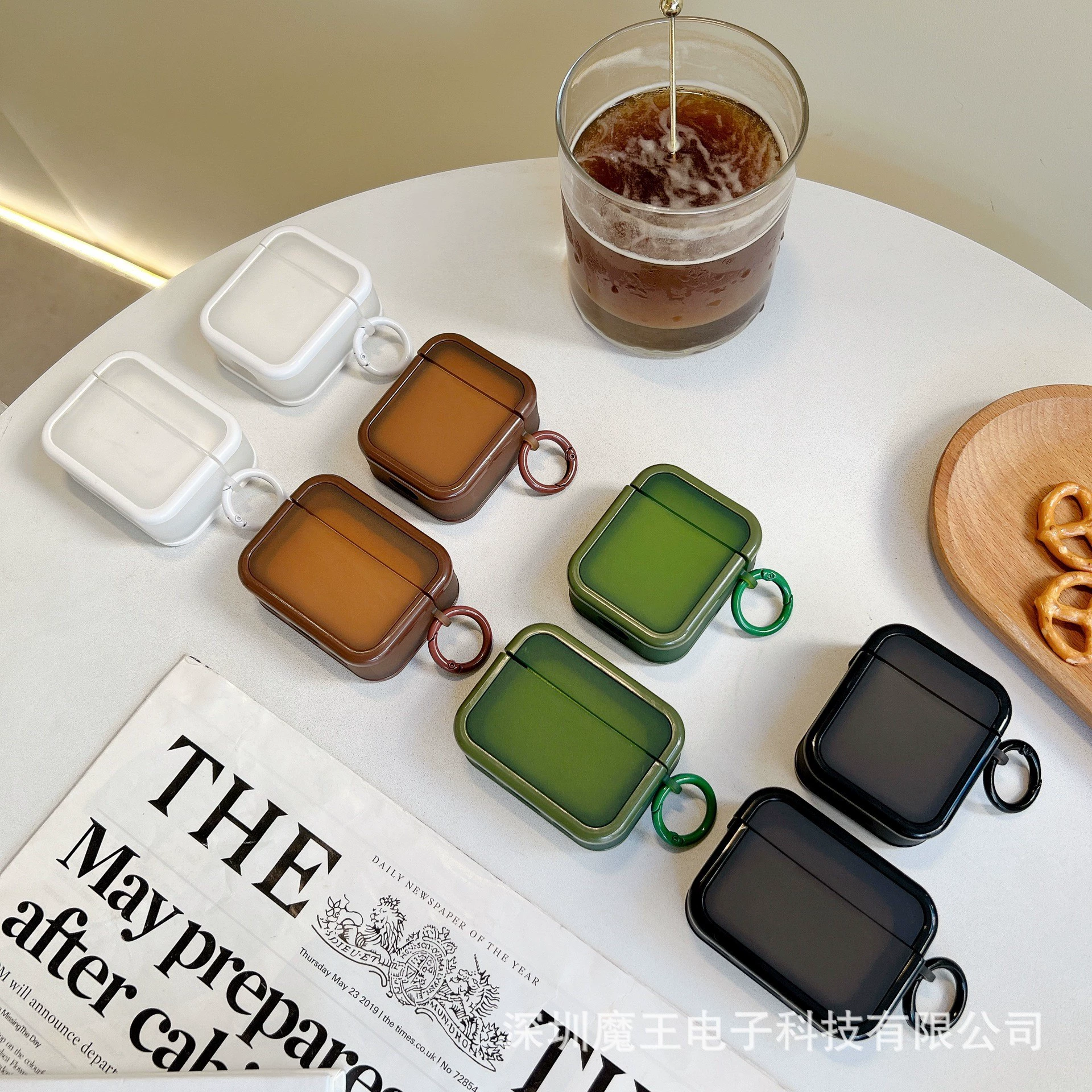 Простой двухцветный чехол на AirPods Pro 2 1/2 поколения для AirPods 3 поколения Apple защитный чехол