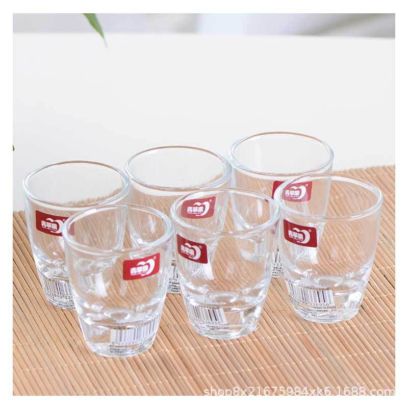 Manzana verde vidrio blanco copa de vino transparente taza de fondo grueso taza de bala espíritus del hogar taza de vino de regalo conjunto traje