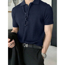 E 38986 British Dandy Ice Silk Knit Polo Ӣ����Ʀ��˿��֯