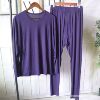 Demi-season keep warm autumn set, thin thermal underwear with a round collar