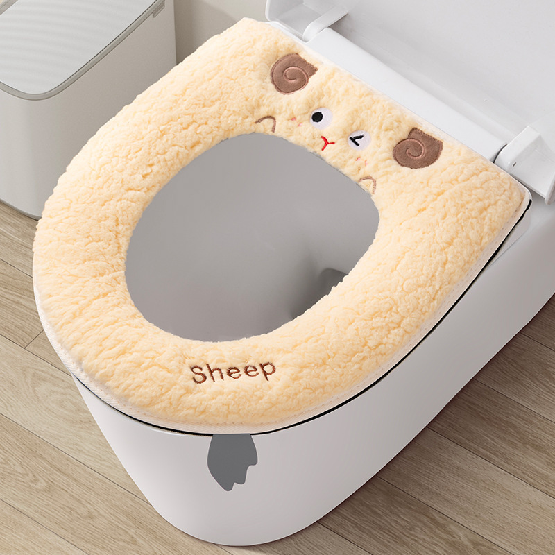 家庭用アニメ防水トイレの座布団を厚くして保温します。|undefined