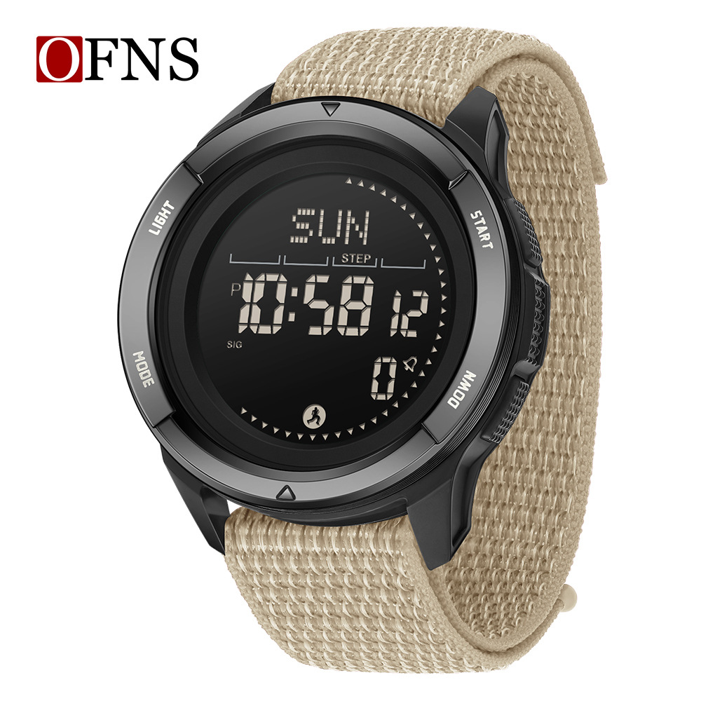 Sanda reloj multifuncional pedómetro impermeable estudiante brújula electrónica al aire libre metrónomo reloj de pulsera hombre