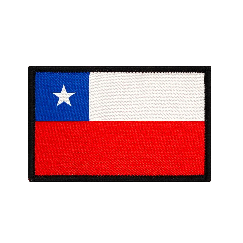 Bandera tejida Velcro sello bandera parche ropa mochila accesorios pegatinas de tela en stock suministro