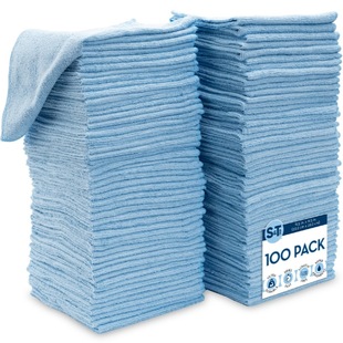Warp Knitted Polyester Towel Household Kitchen Rag Car Wash Car Wipe Towel Absorbs Water and Does Not Shed Lint Cross-Border Hot Selling Blue Square Towel