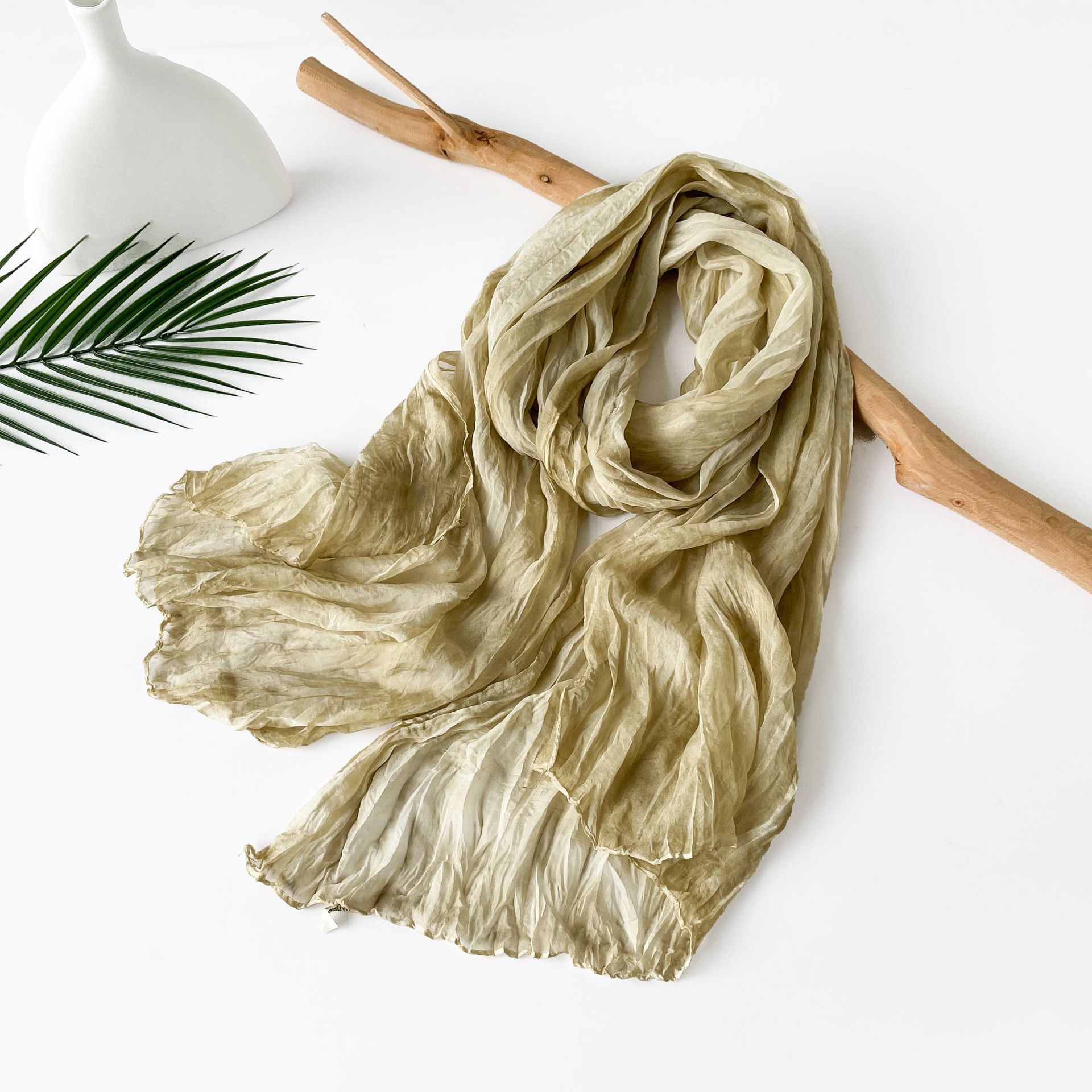 Women's Silk Scarf Lightweight Sunscreen Headscarf For Women_voghion.com