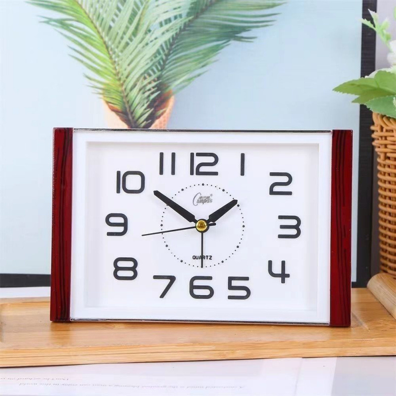노인을위한 조용한 알람 시계 학교 및 작은 시계 간단하고 명확한 글꼴 침실 및 거실을위한 가정용 시계 작업