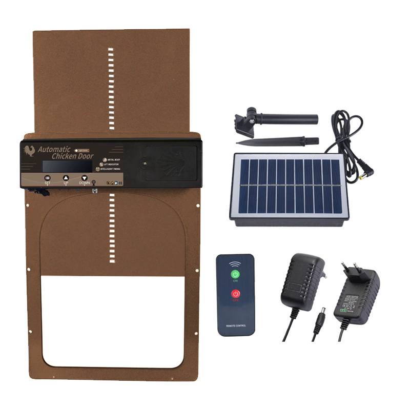 Производители Guangdong производят синхронизированный светочувствительный пульт дистанционного управления дверь курятника адаптер солнечной энергии источник питания дверь курятника