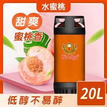 进口原料啤酒花 大桶鲜啤 原浆生啤烧烤聚会用酒 20升水蜜桃口味