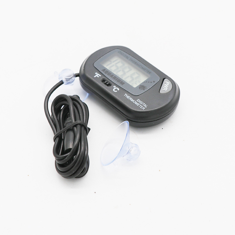 Aquarium, thermometer, small electronic storage box