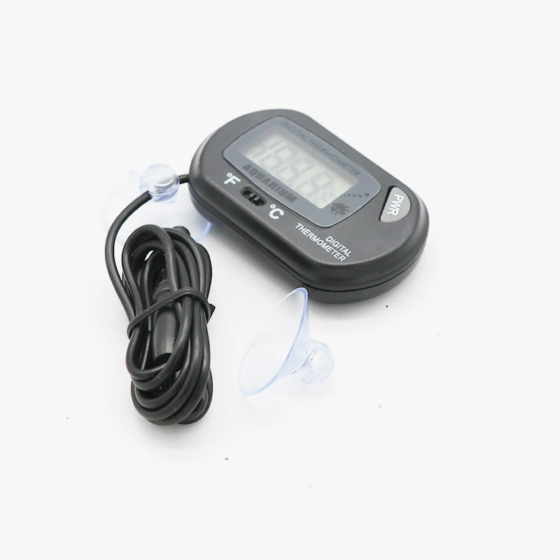 Aquarium, thermometer, small electronic storage box