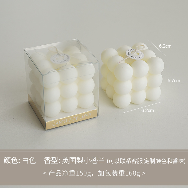 Cubo de Rubik Vela Regalos de mano Ambiente creativo transfronterizo Adornos hechos a mano Regalos de cumpleaños Personalización de velas aromáticas