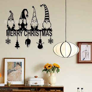 Christmas Holiday Wall Decoration Home Hanging Ornaments Iron Crafts Wall Hanging Wall Decoration Metal Wall Decoration